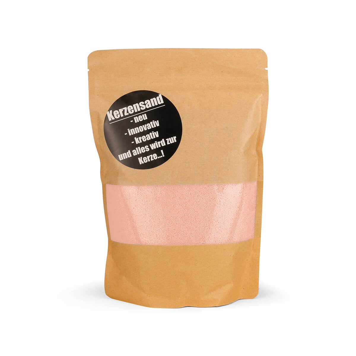 Kerzensand rosa 400 g mit Docht - Kerzen machen ohne Wachs schmelzen