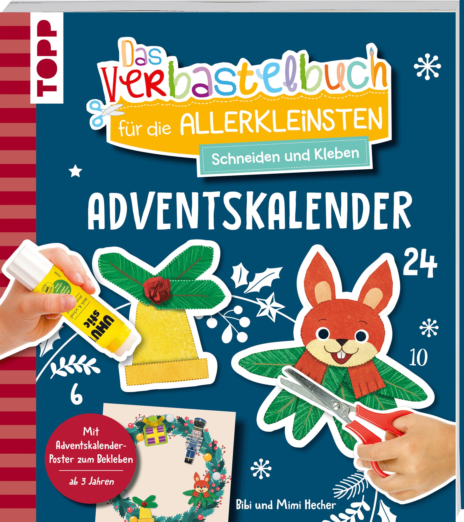 Das Adventskalender-Verbastelbuch für die Allerkleinsten. Schneiden und Kleben. Türkranz -