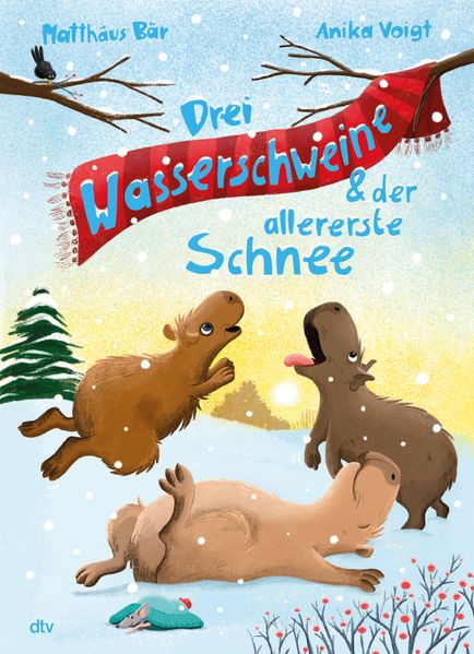 von Matthäus Bär, illustriert von Anika Voigt: Drei Wasserschweine & der allererste Schnee -   Bilderbücher